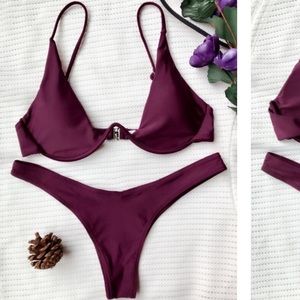 NWT Zaful Push Up Plunge Bathing Sui